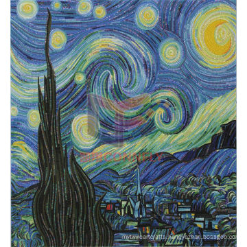 The Starry Night by Van Gogh Hand Cut Crystal Art Mosaic (CFD231)